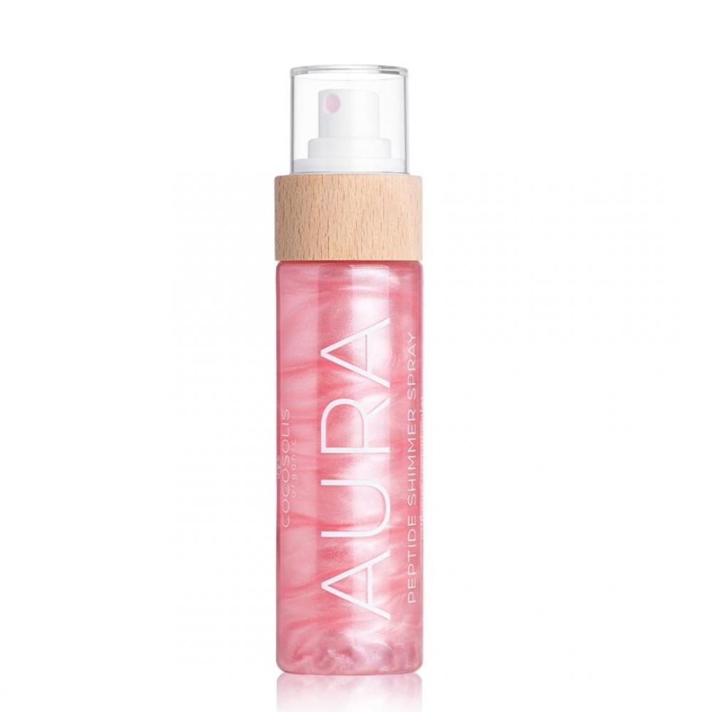 Aura pink peptide shimmer spray